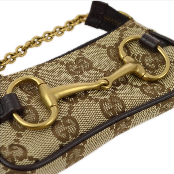 Tom Ford x Gucci Brown 'GG' Horsebit Micro Mini Chain Bag - Picture 9 of 16
